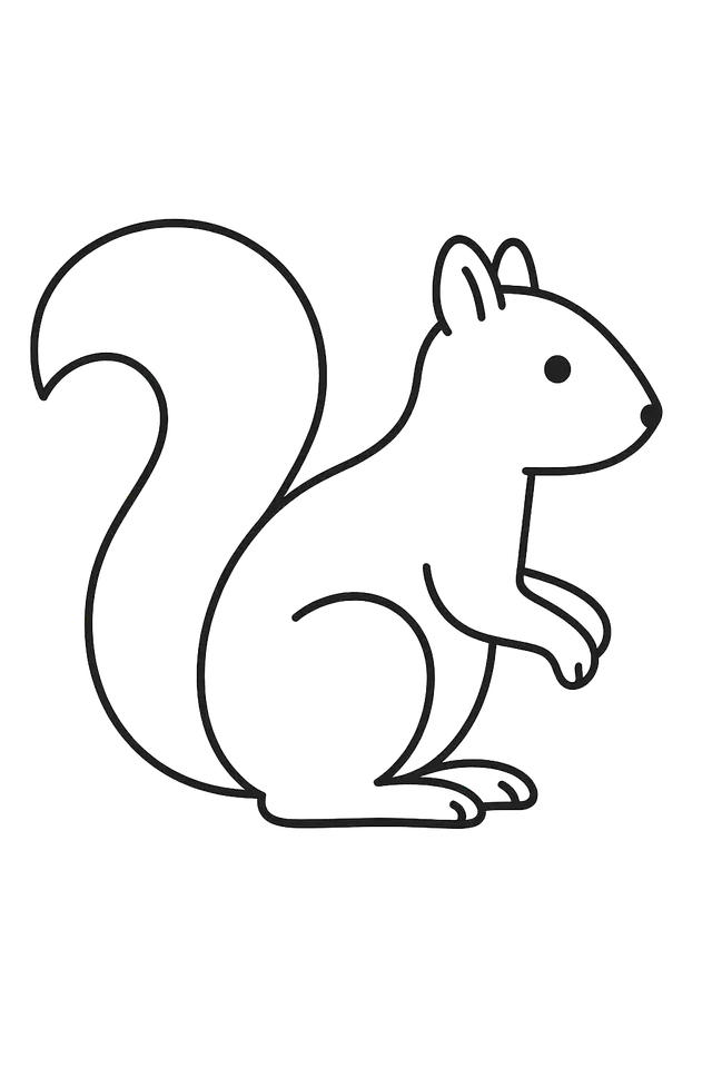 Squirrel Coloring Page