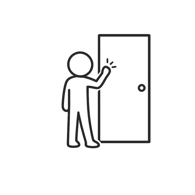 Person Knocking on a Door Icon