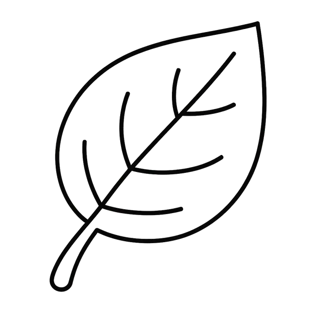 Simple Leaf Coloring Page