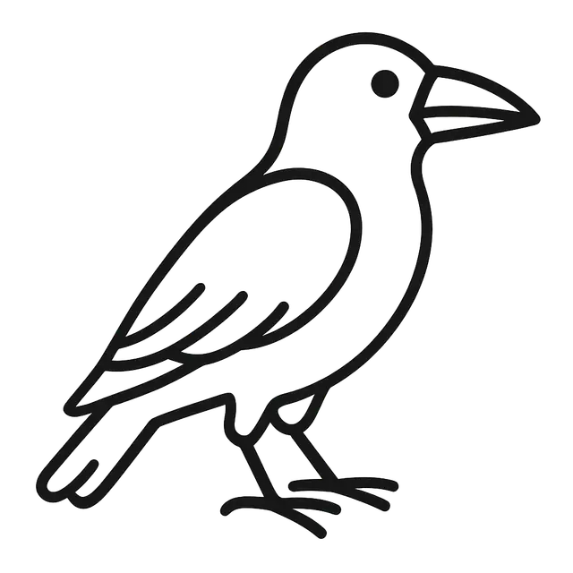 Crow Coloring Page