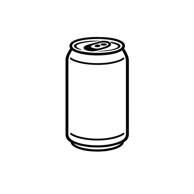 Soda Can Line Art