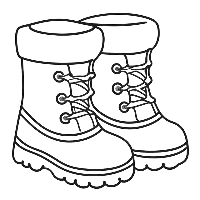 Snow Boots Coloring Page