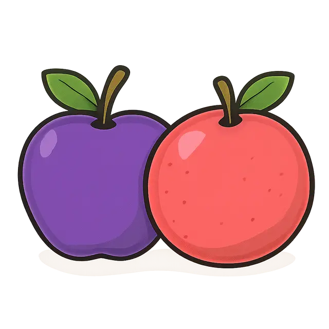Purple and Pink Apples