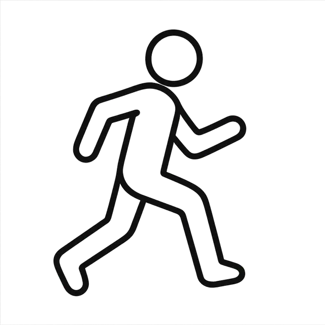 Simple Running Person Outline Icon