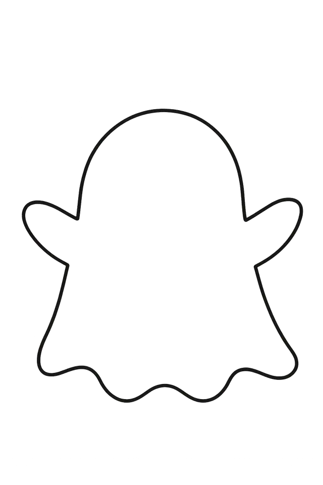 Faceless Ghost on Transparent Background