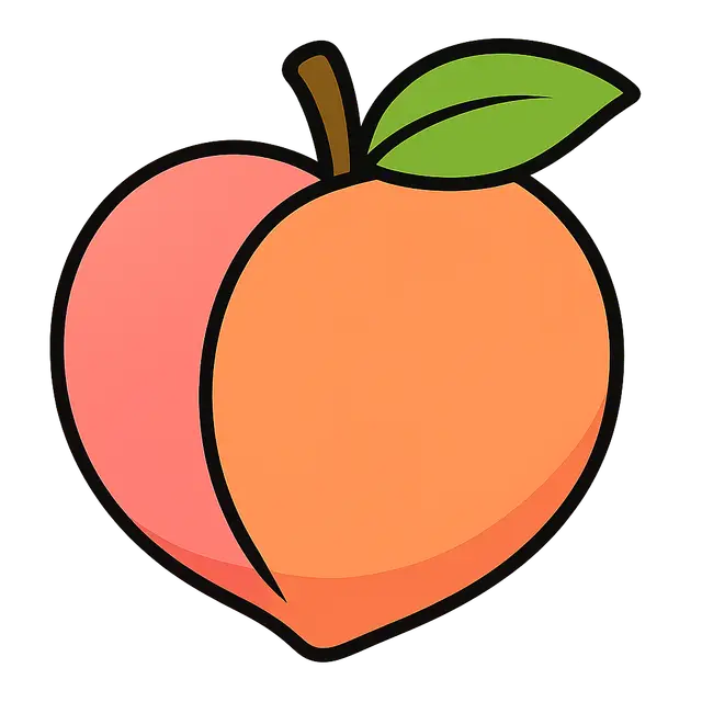 Friendly Peach Illustration