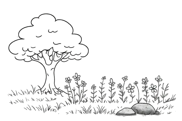 A Field with a Tree