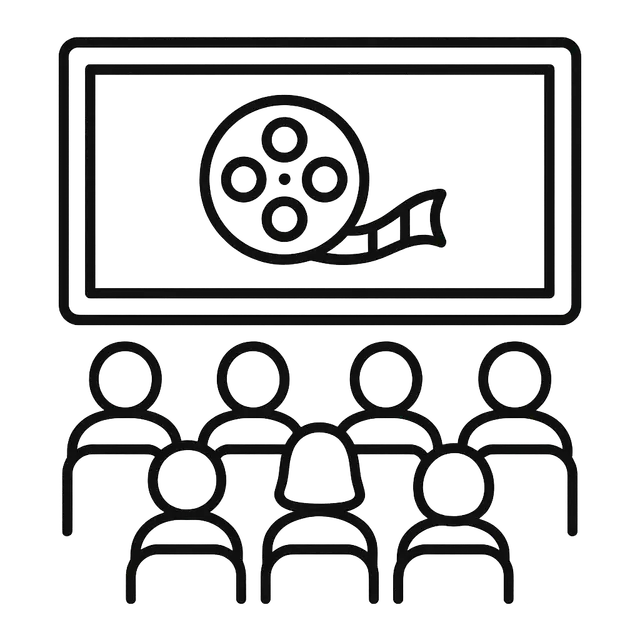 People Watching a Movie