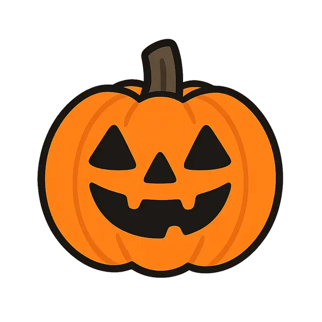 Cute Cartoon Halloween Jack-o'-Lantern