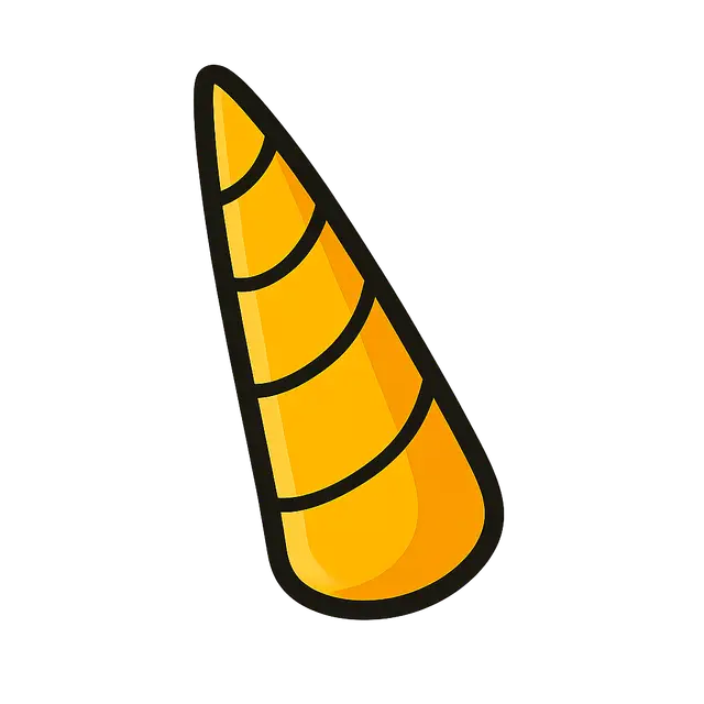 Golden Unicorn Horn Clipart