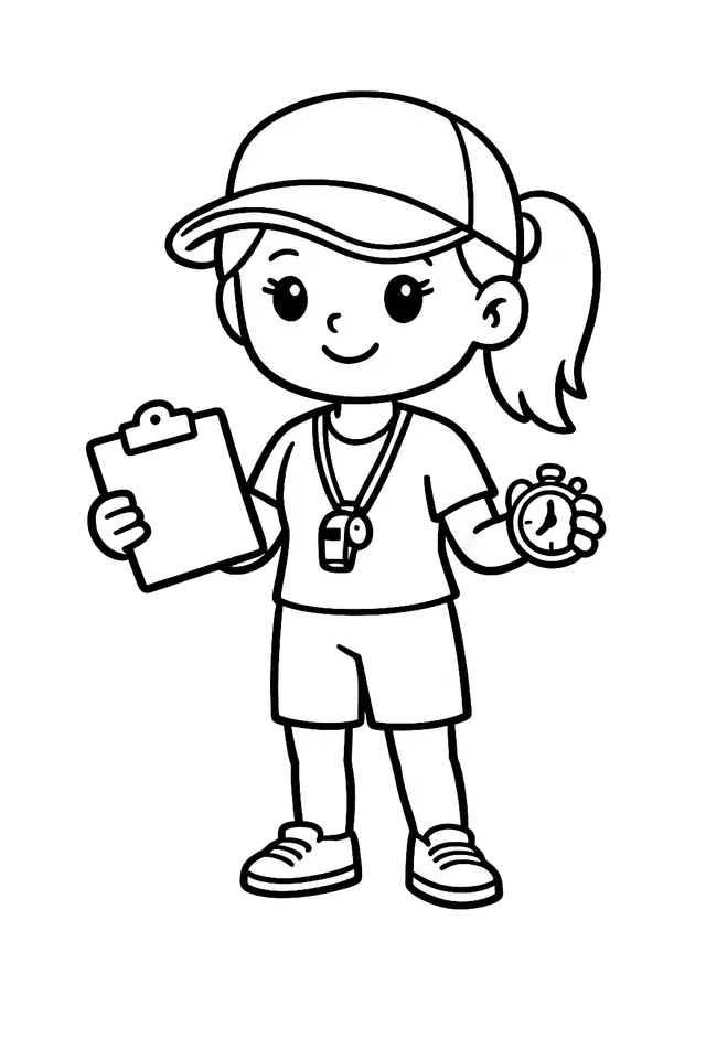 School Coach Coloring Page