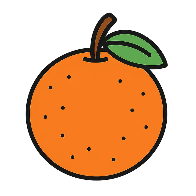 Orange Fruit Clip Art Illustration