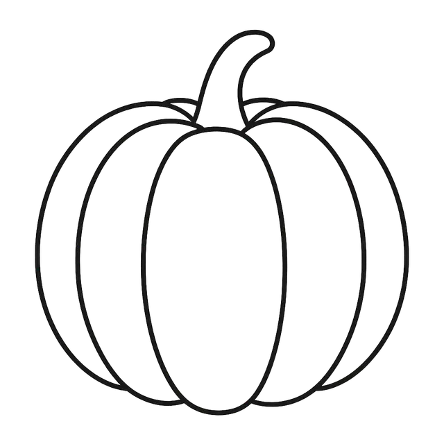 Simple Pumpkin Outline Coloring Page