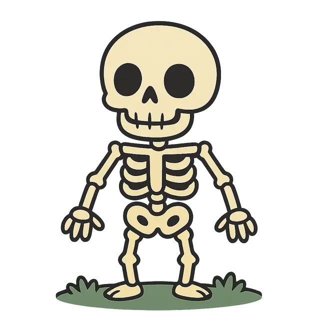 Cute Cartoon Skeleton