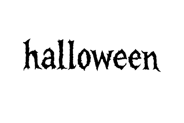 The Word “Halloween” in a Simple Halloween Font
