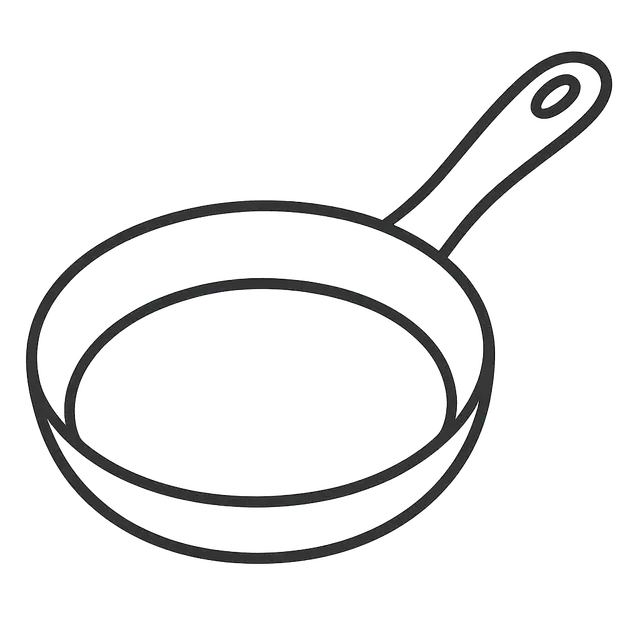 Frying Pan Outline Clipart