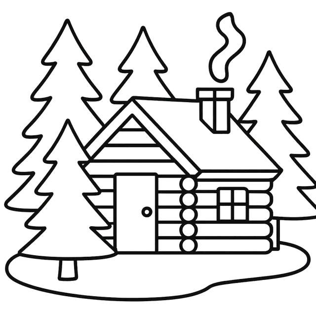 Log Cabin in the Woods