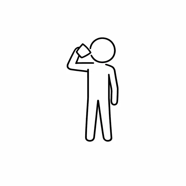 Person Drinking from a Cup