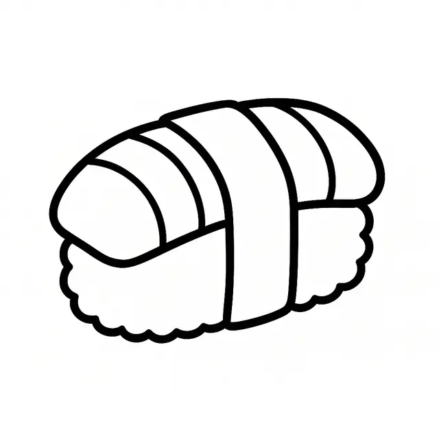 Sushi Coloring Page