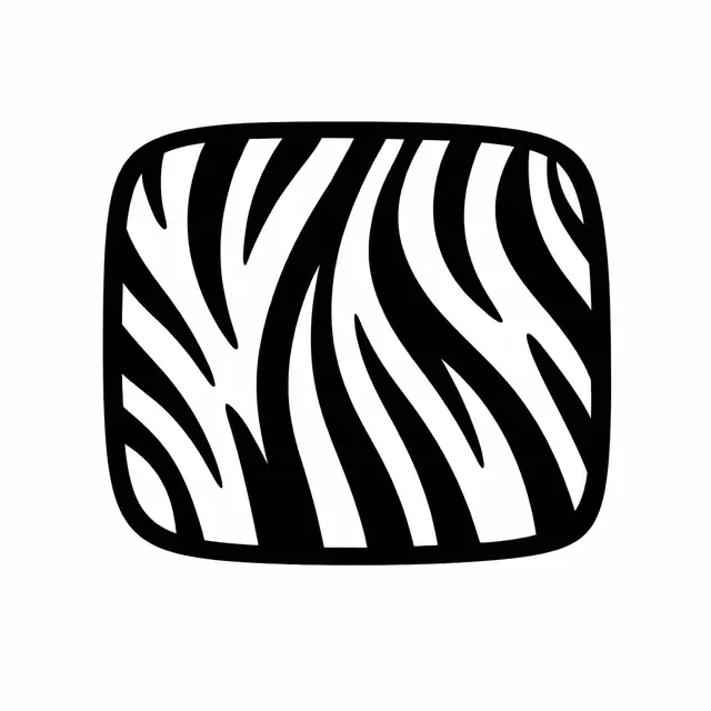 Black-and-White Zebra Stripe Icon
