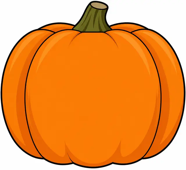 Blank Orange Pumpkin Illustration
