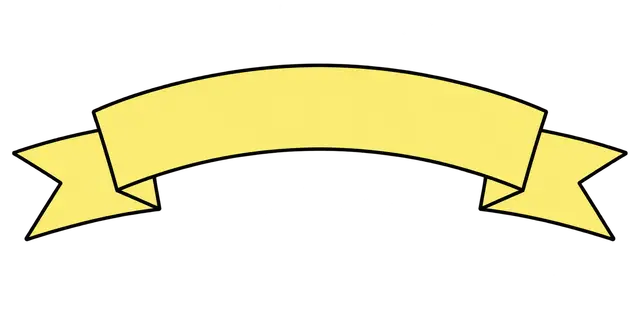 Pale Yellow Award Ribbon Banner