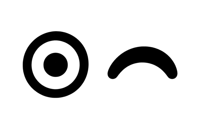 Winking Eye Pair Cutout