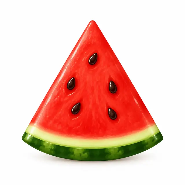 Dimensional Cartoon Watermelon Slice