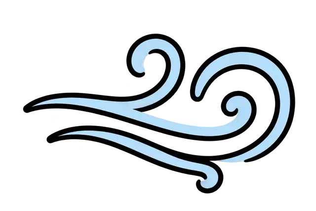 Pale Blue Swirling Breeze Icon