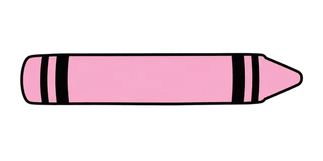 Pink Crayon Illustration