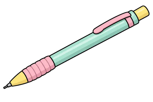 Pastel Mechanical Pencil Clip Art