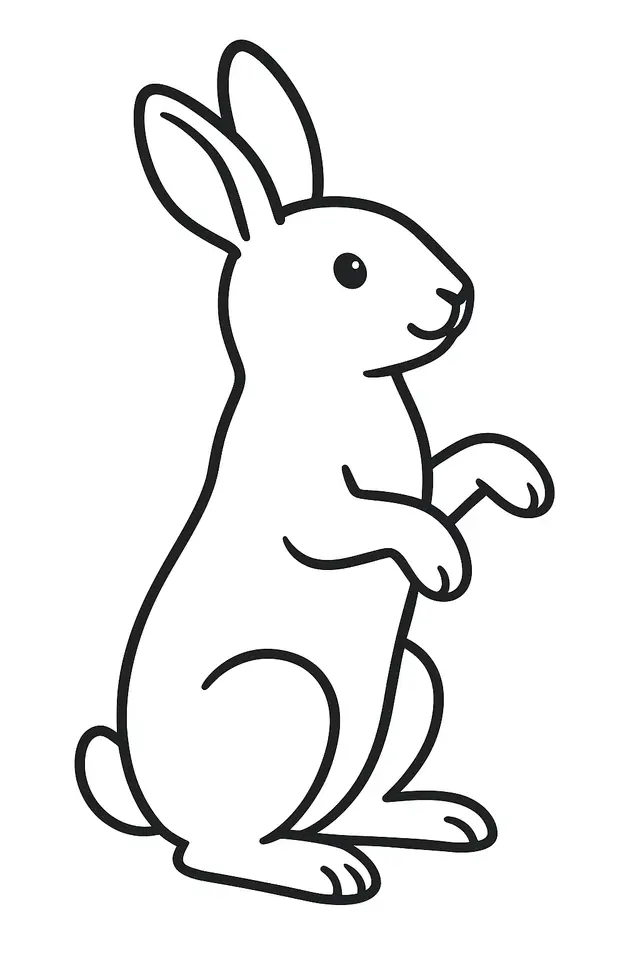 Rabbit Outline Illustration