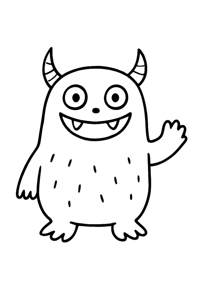 Cartoon Horned Monster
