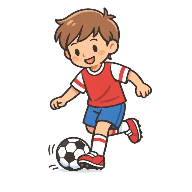 Child Playing Soccer