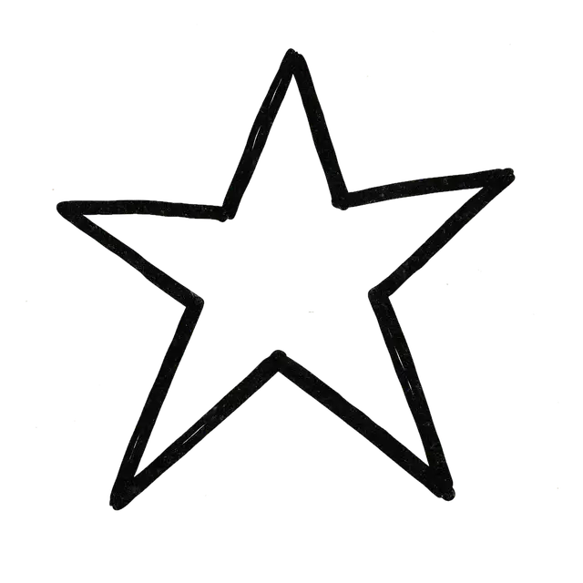 Five-Pointed Star Outline