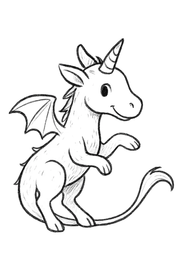 Winged Unicorn Dragon
