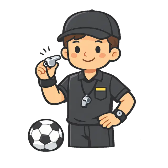 Soccer Referee and Ball