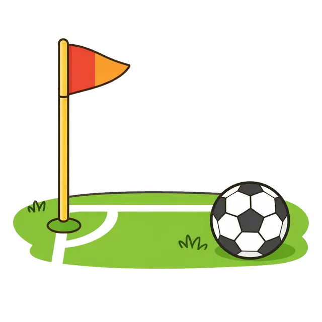 Soccer Corner and Ball